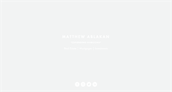 Desktop Screenshot of matthewablakan.com